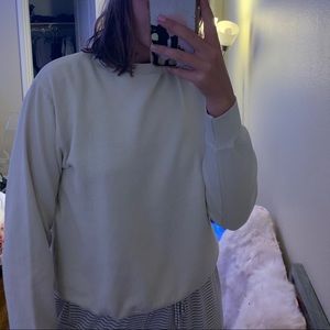 very pale yellow brandy crew neck